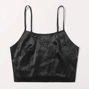 🟢 SHEIN Floral Jacquard Crop Cami Top 🟢